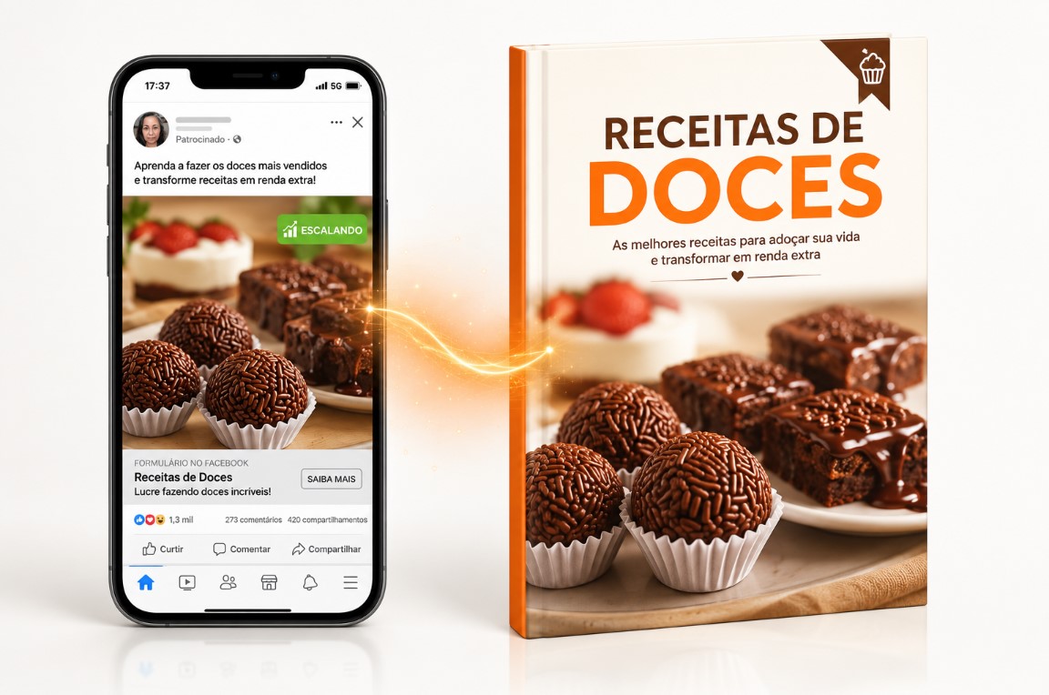 Anúncio que já está escalando sendo transformado em um ebook pronto pela IA do Garimpo